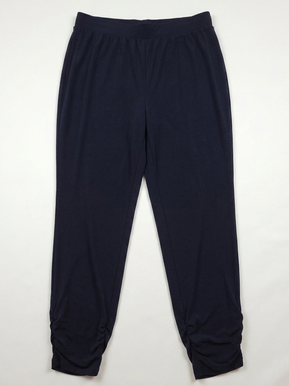 Chico's Size 1 (8-10)Navy Pull On Pants - Rusch Ankle Casual Comfort #97